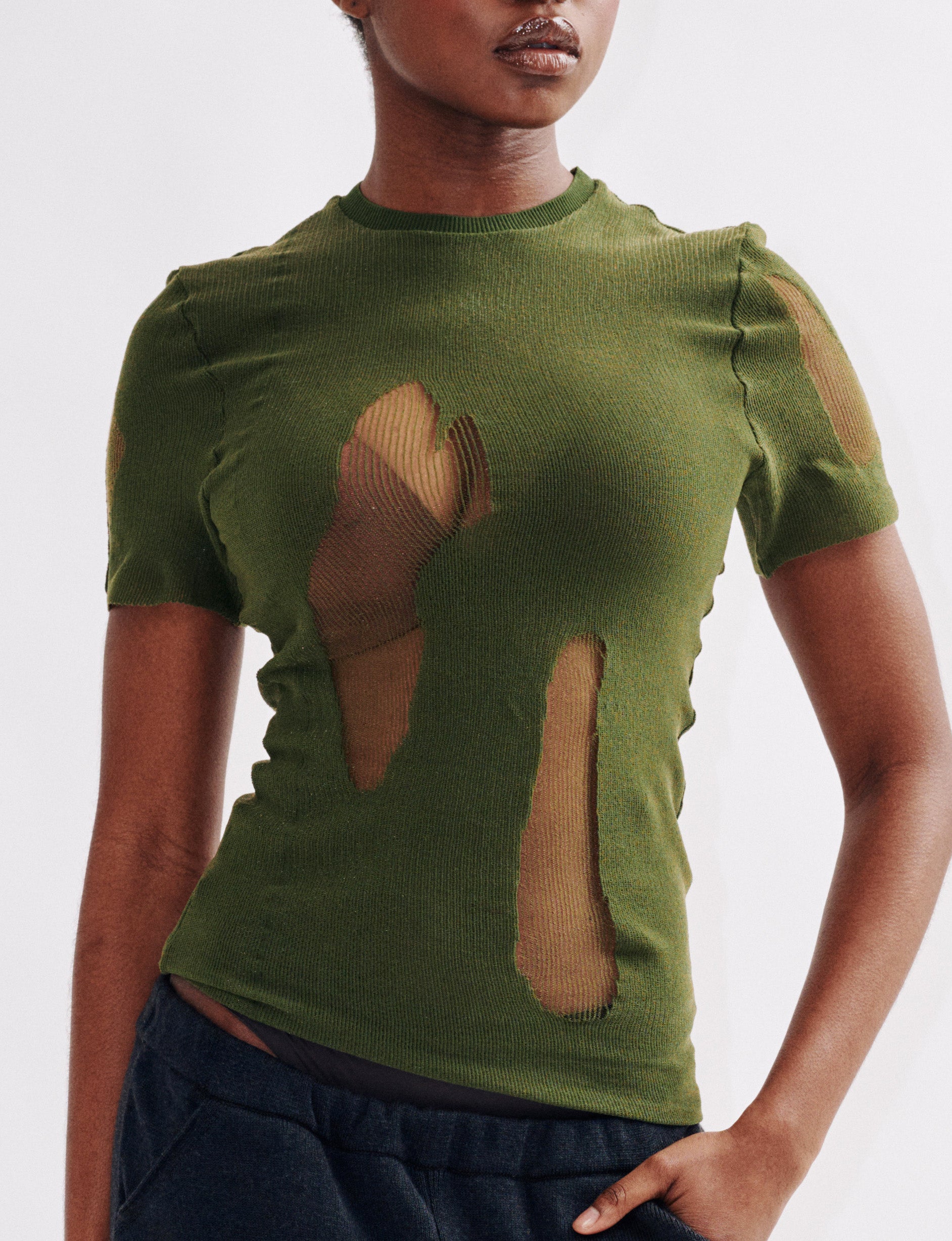 Drop Stitch Top - Short Sleeve