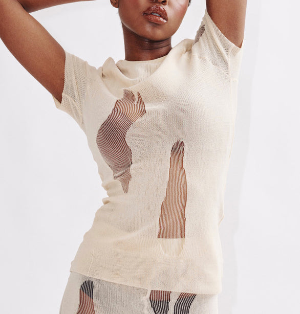 Drop Stitch Top - Short Sleeve